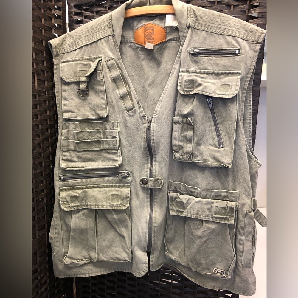 COPY - Vintage Kodiak The Original Fishing Utility Tactical Vest 100% Cotton Si…